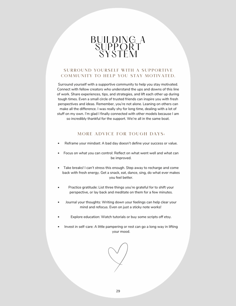 Building a Support System from Athena Bellamy's book, Camming Compass